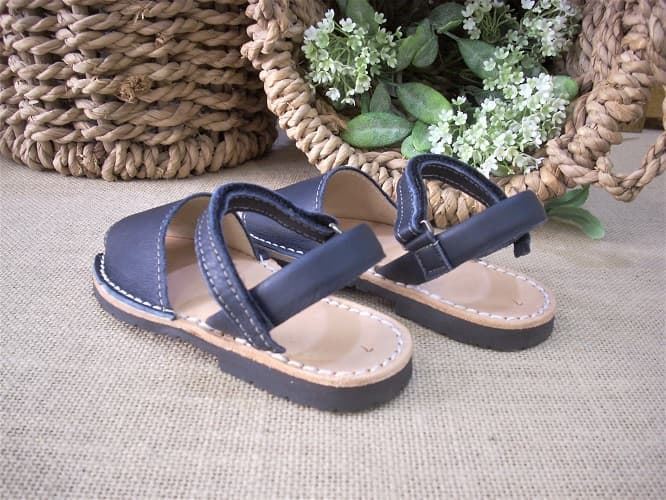 Navy Blue Velcro Menorcan Sandals - Image 3