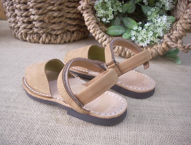 Nubuck Leather Velcro Menorcan Sandals - Image 3