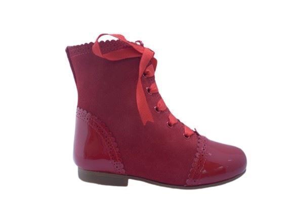 Pascuala Girl Red Patent Leather Boot - Image 2