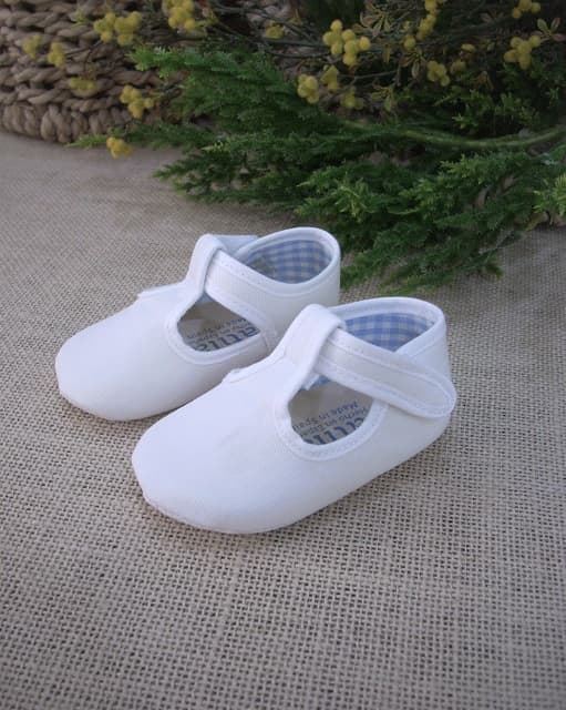 Pepito baby white canvas balls without sole - Image 1