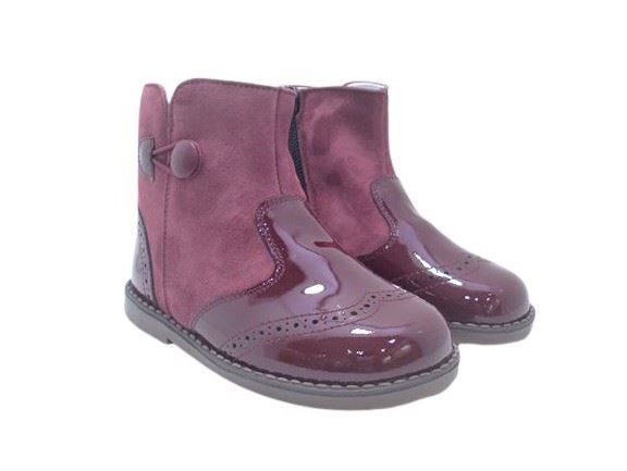 Pirufin Girl's Bordeaux Ankle Boot - Image 1