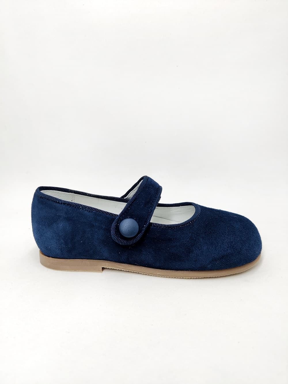 Pirufin Mary Janes for baby girls in Navy Blue suede - Image 2