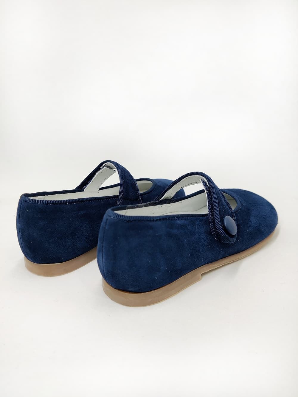 Pirufin Mary Janes for baby girls in Navy Blue suede - Image 3