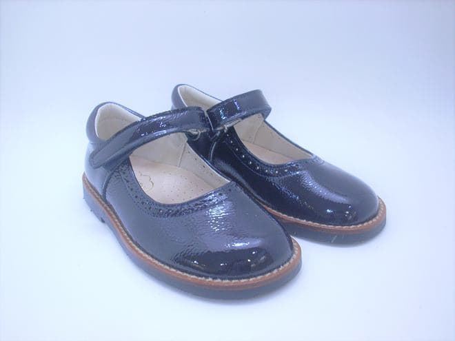 Pirufin Navy Blue Patent Leather Girl Mary Jane - Image 2