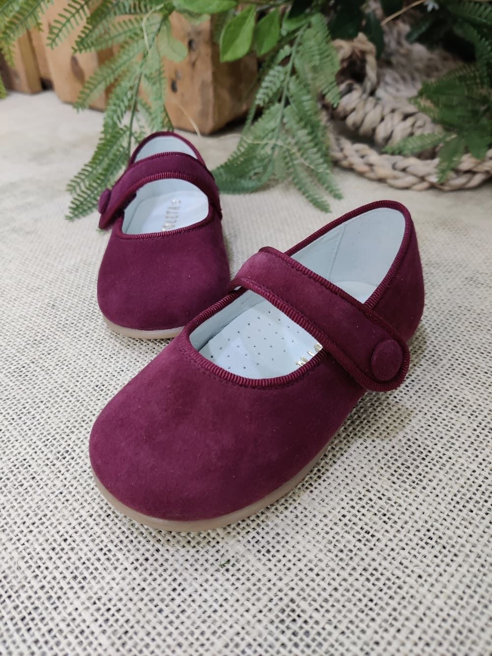 Pirufin (Piruflex) Mary Janes for baby girls in Bordeaux suede - Image 5