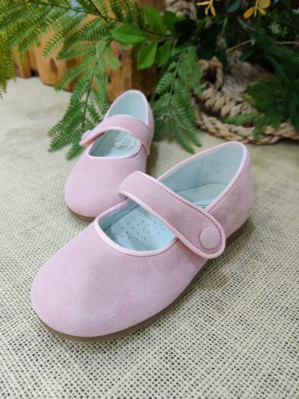 Pirufin (Piruflex) Mary Janes for baby girls in Pink suede - Image 5