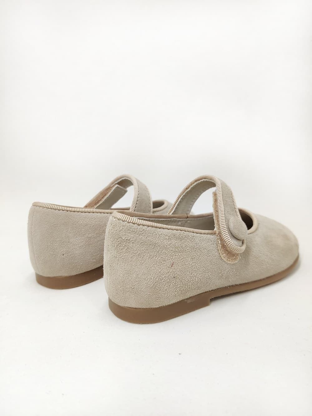Pirufin (Piruflex) Mary Janes for baby girls in Taupe suede - Image 4