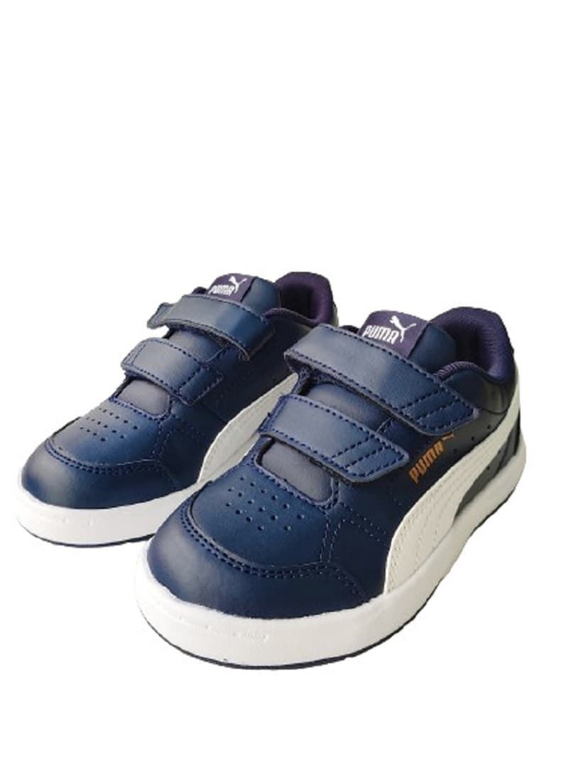 Puma Evolve Court Navy Blue Kids Sneakers - Image 1