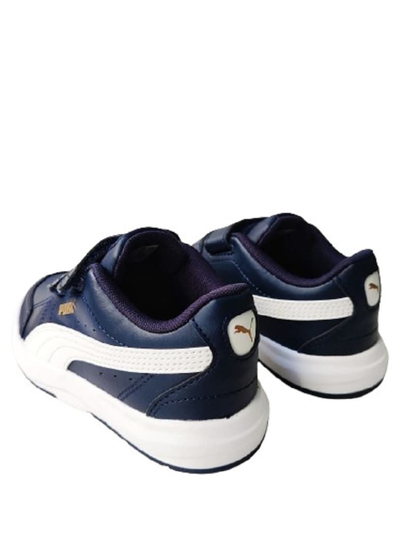 Puma Evolve Court Navy Blue Kids Sneakers - Image 2