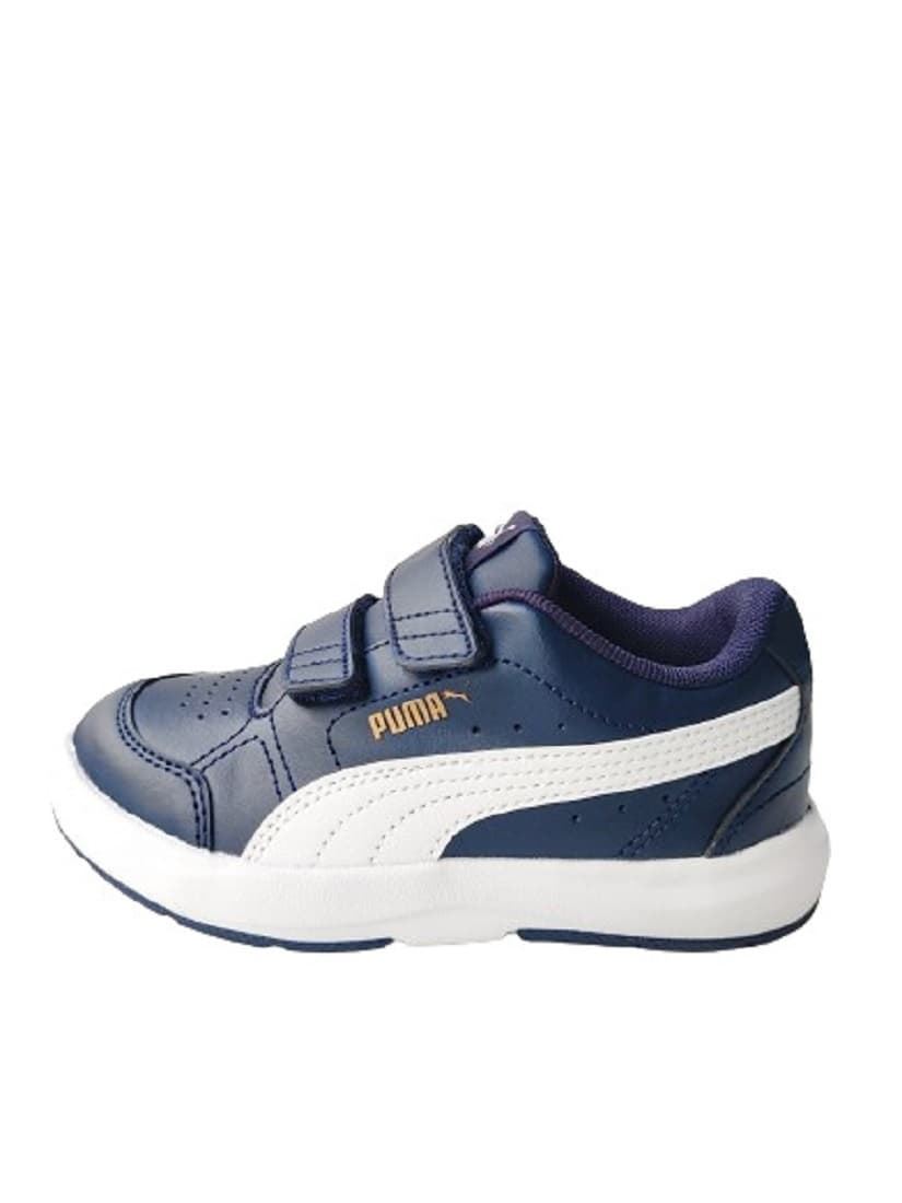 Puma Evolve Court Navy Blue Kids Sneakers - Image 4