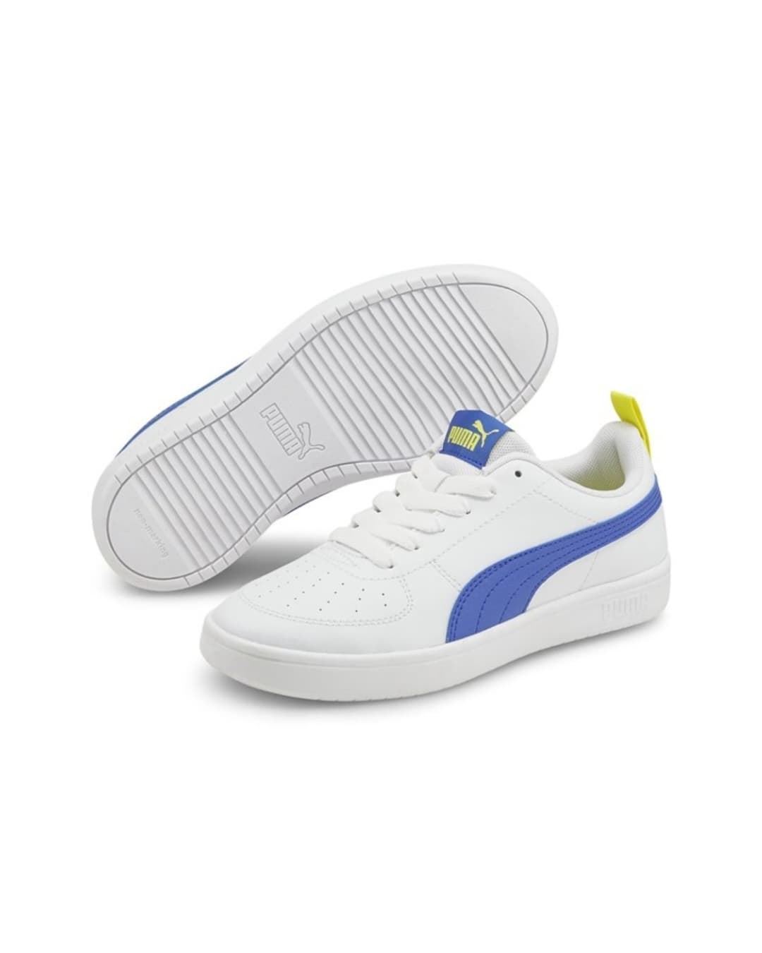 Puma Rickie Jr Sneakers White Blue with lace - Image 1
