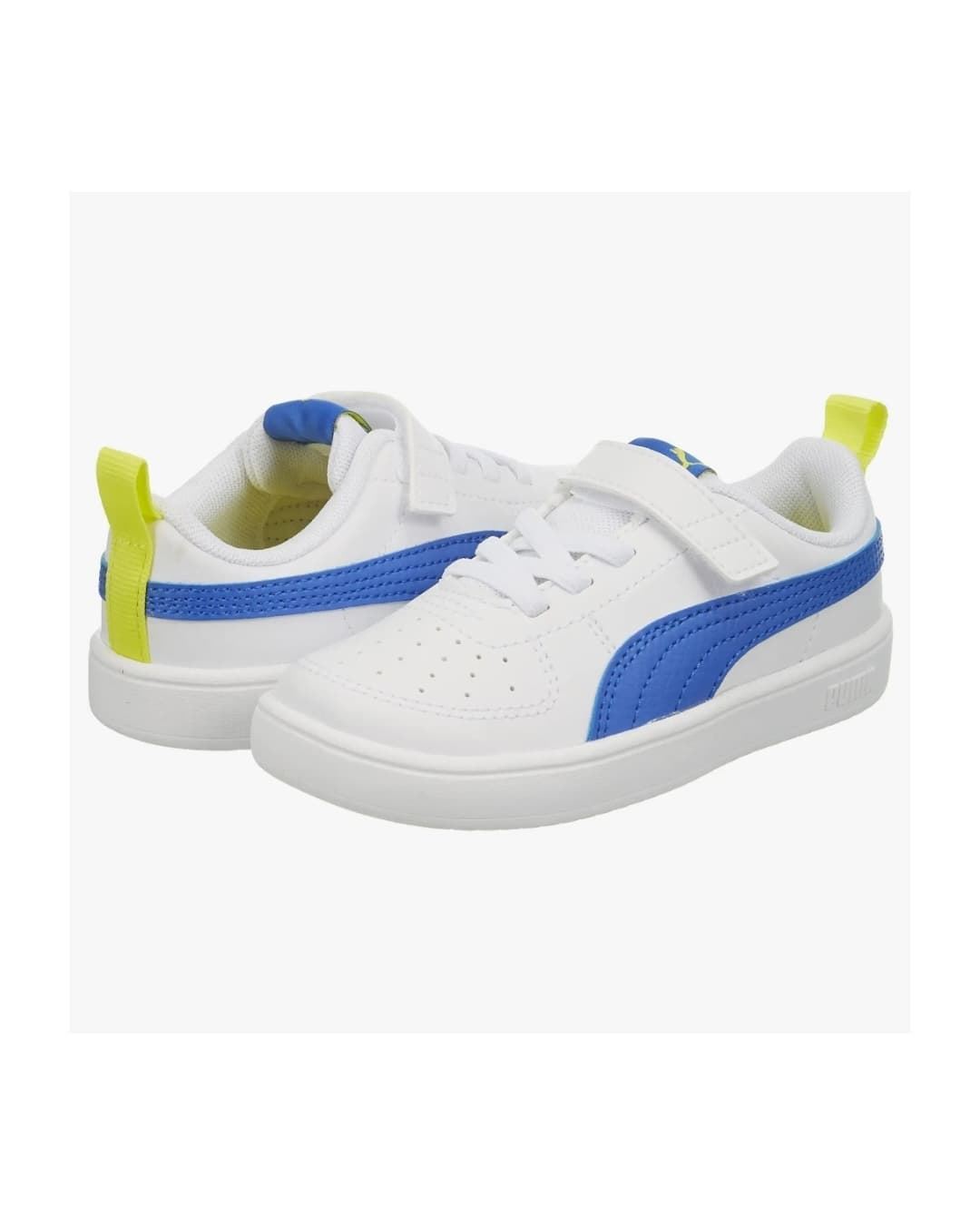 Puma Rickie White-Blue Sneakers with Velcro - Image 2