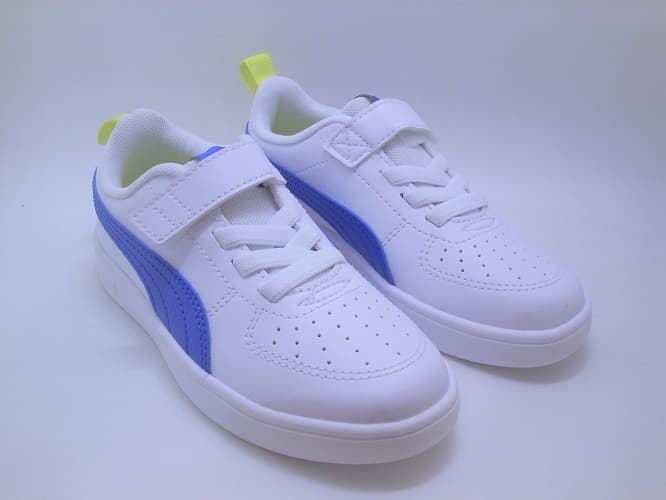 Puma Rickie White-Blue Sneakers with Velcro - Image 4