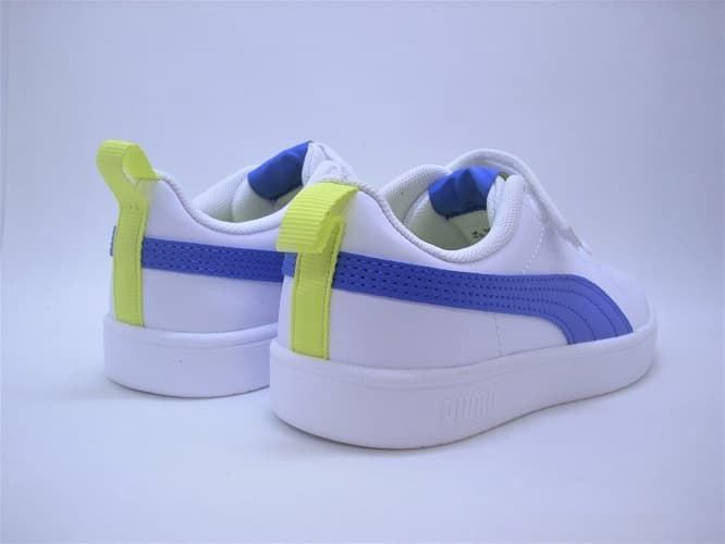 Puma Rickie White-Blue Sneakers with Velcro - Image 5