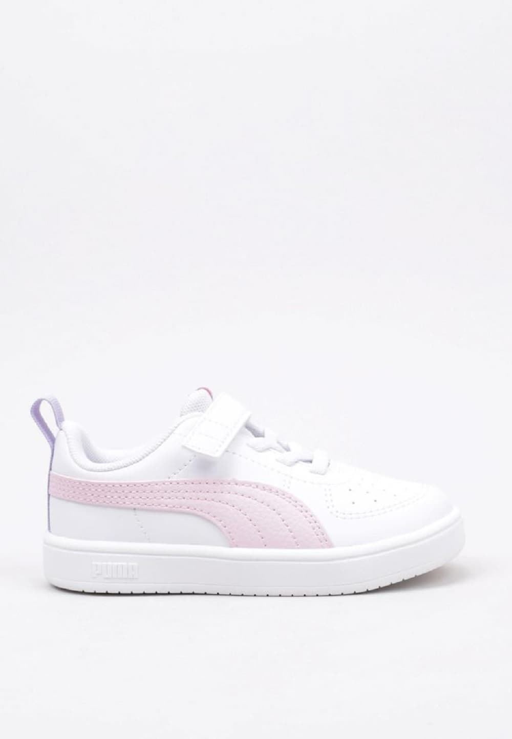 Puma Rickie White-Pink Sneakers with Velcro - Image 1