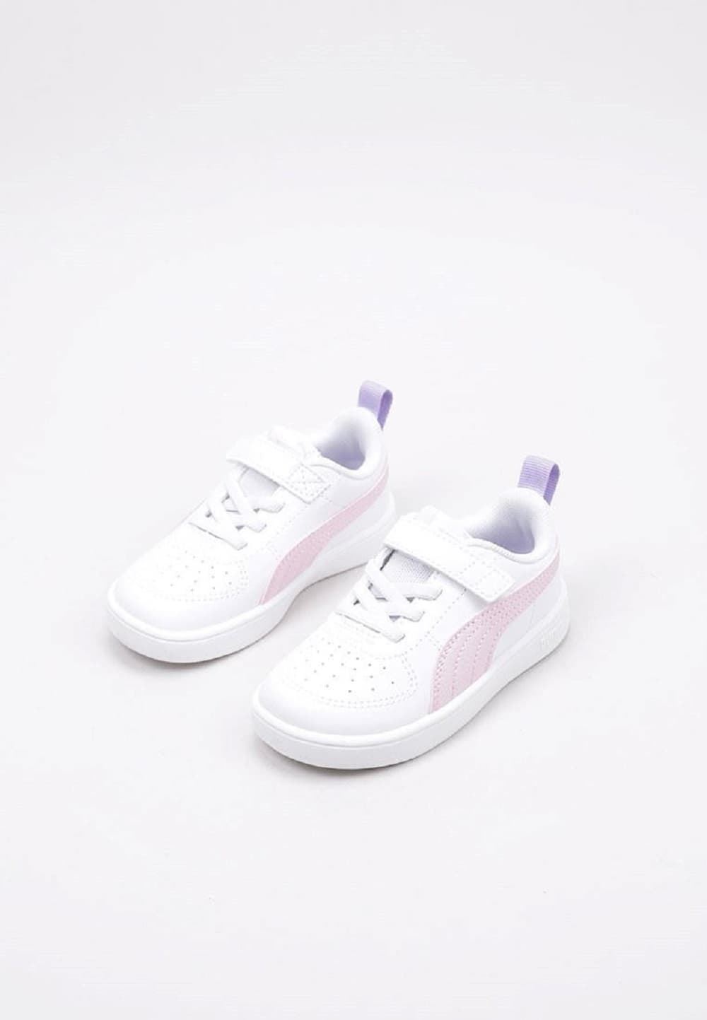 Puma Rickie White-Pink Sneakers with Velcro - Image 2