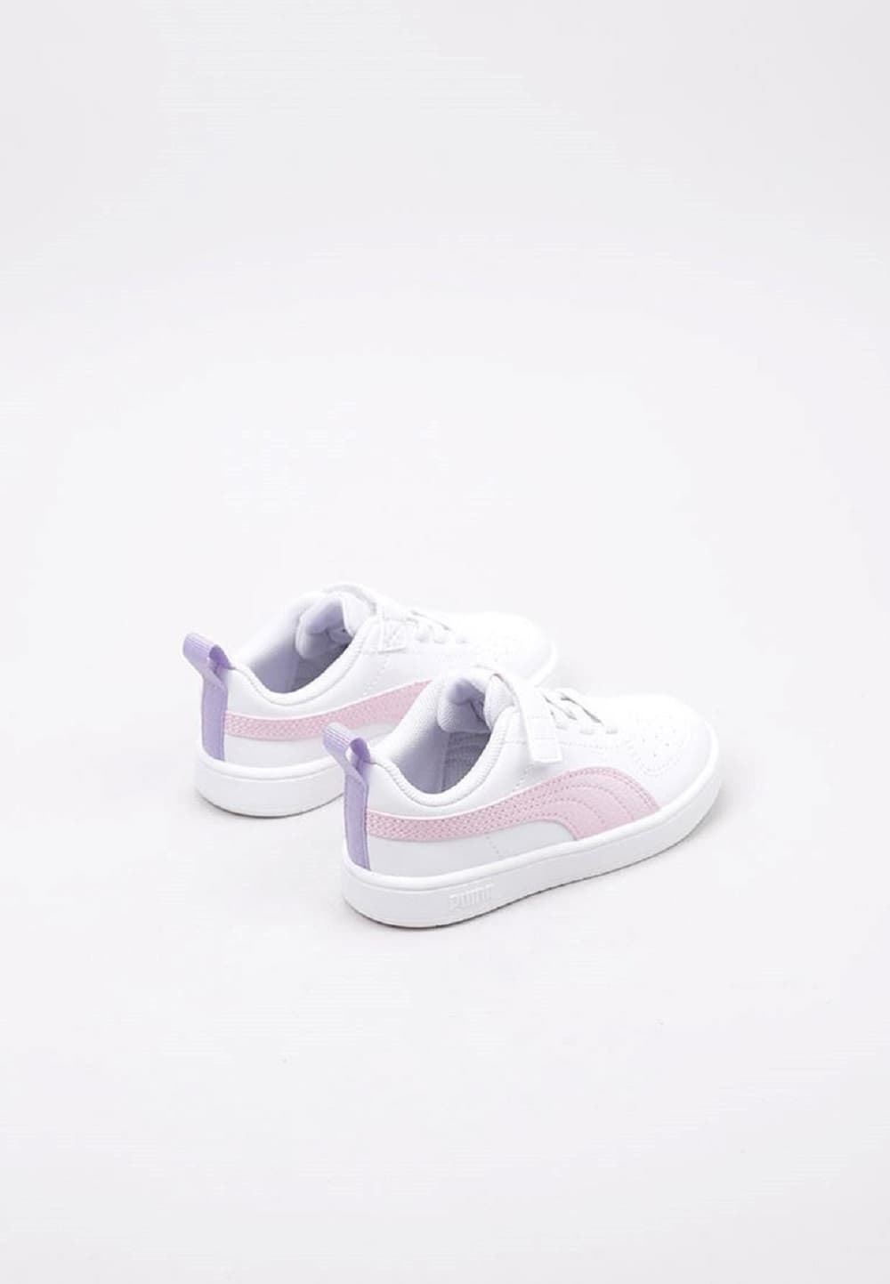 Puma Rickie White-Pink Sneakers with Velcro - Image 3
