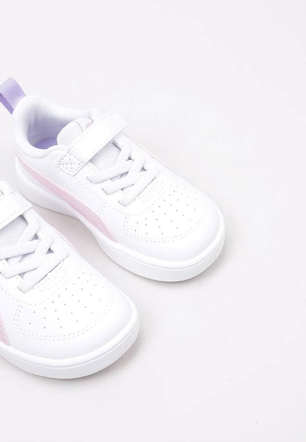 Puma Rickie White-Pink Sneakers with Velcro - Image 4