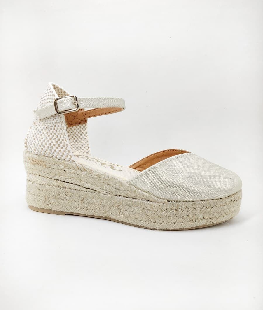 Qatar Platinum Espadrilles with Wedge for Teens and Women - Image 1