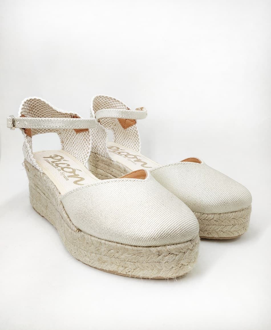 Qatar Platinum Espadrilles with Wedge for Teens and Women - Image 2