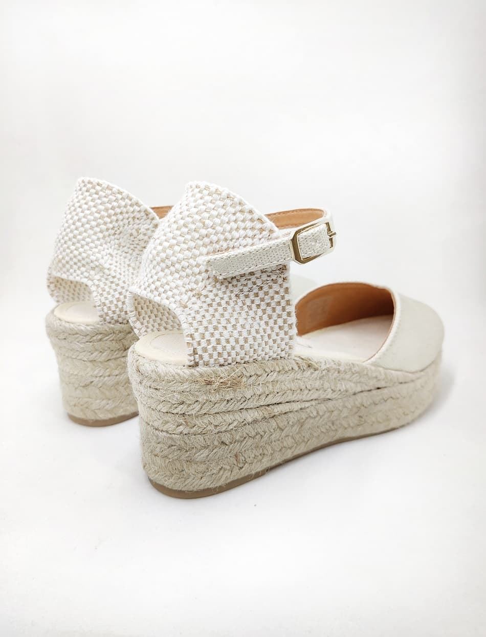 Qatar Platinum Espadrilles with Wedge for Teens and Women - Image 3