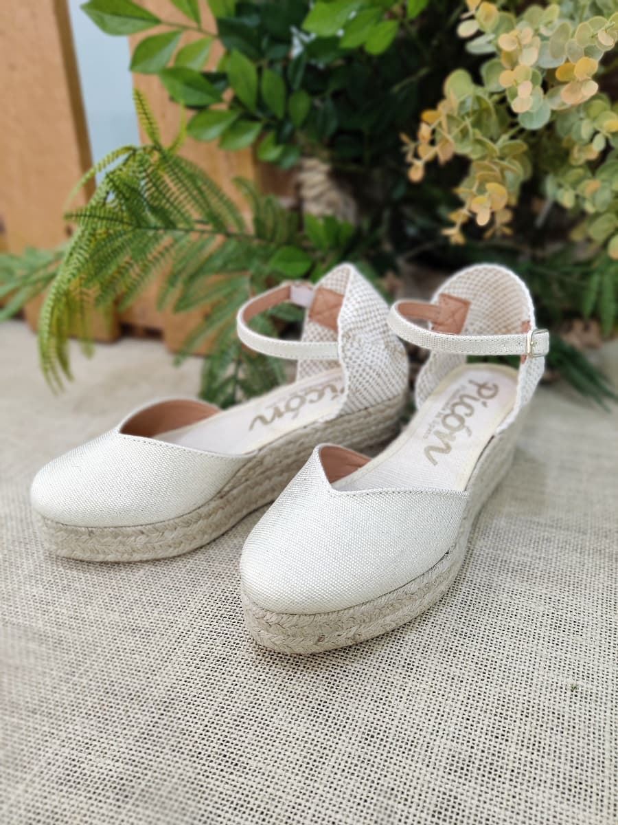 Qatar Platinum Espadrilles with Wedge for Teens and Women - Image 4