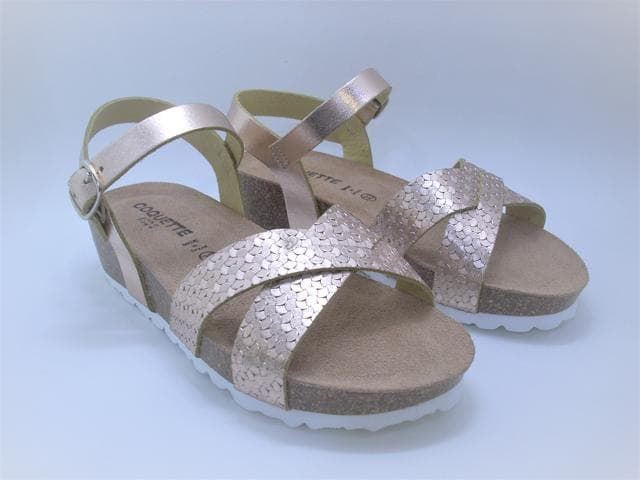 Rose Gold Bio Sandal girl woman With Wedge - Image 3