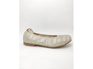 Ruth Secret Champagne Braided Leather Ballerinas - Image 1