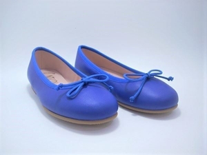 Ruth Secret Girl's Ballerina in Blue Leather - Image 1