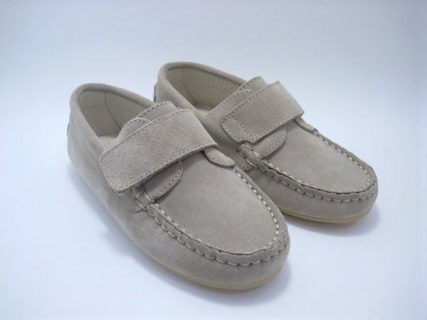 Taupe Boy's Velcro Moccasin Sweets - Image 2