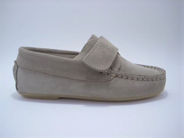 Taupe Boy's Velcro Moccasin Sweets - Image 3