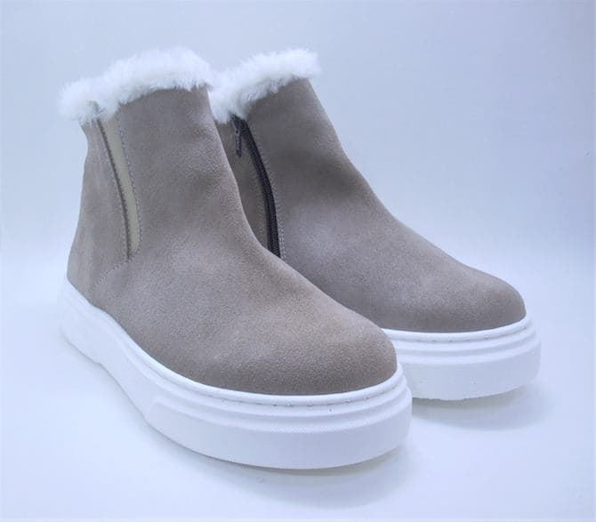Taupe Suede Chelsea Boot for girls and women - Image 3