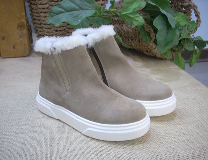 Taupe Suede Chelsea Boot for girls and women - Image 5