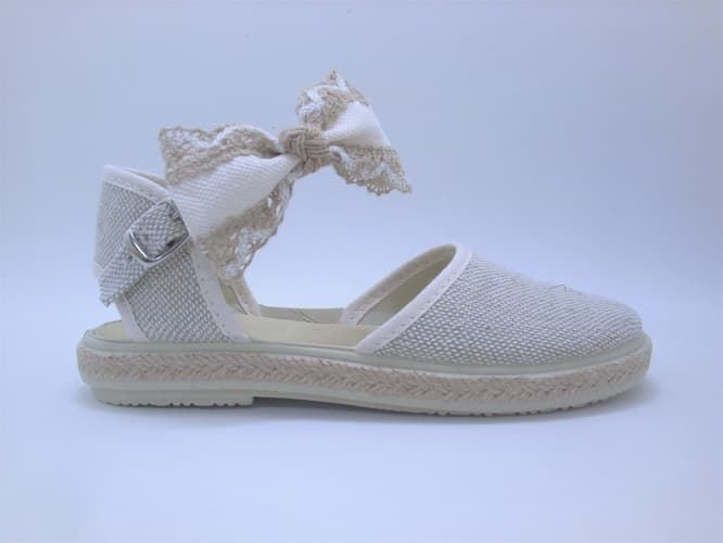 Vulpeques Girl's Sand Bow Espadrille - Image 1