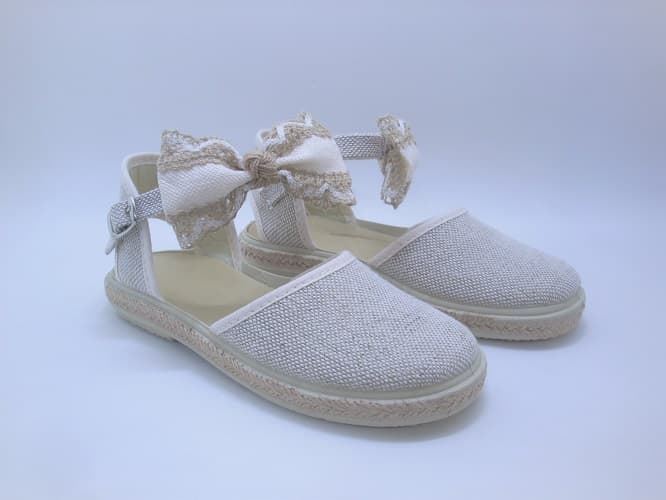 Vulpeques Girl's Sand Bow Espadrille - Image 2