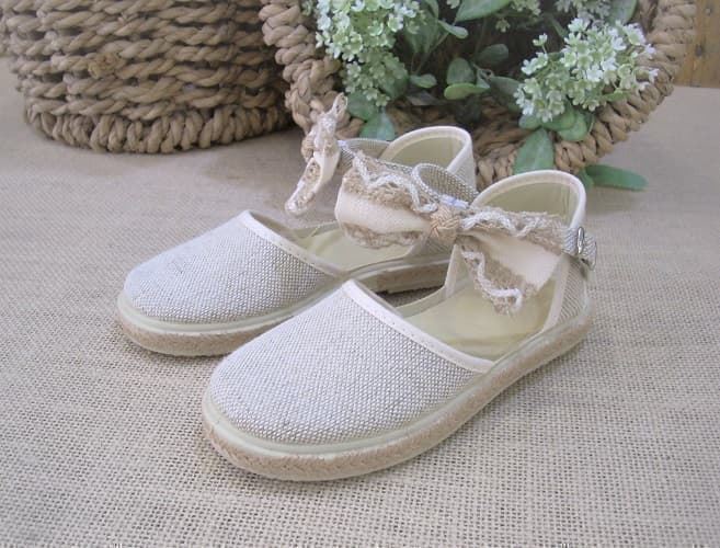 Vulpeques Girl's Sand Bow Espadrille - Image 3