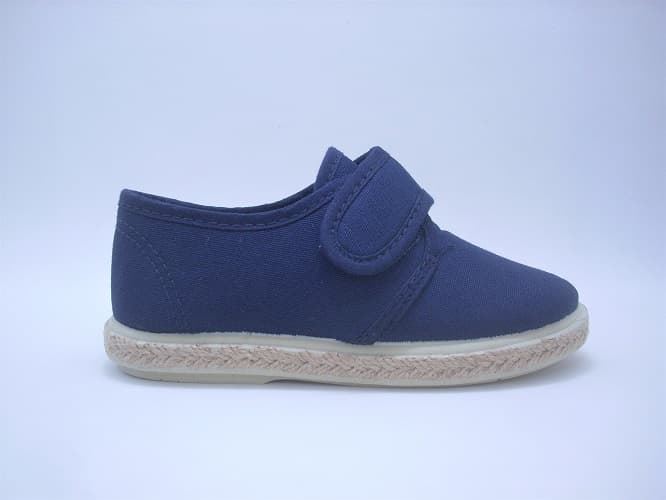 Vulpeques Jute Slippers Boy Navy Blue Canvas - Image 1