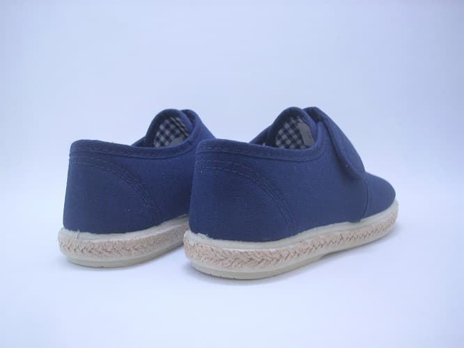Vulpeques Jute Slippers Boy Navy Blue Canvas - Image 3