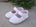 White canvas baby Mary Janes without sole - Image 2