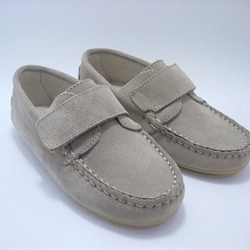 Chuches Mocasín velcro niño Taupe - Imagen 2